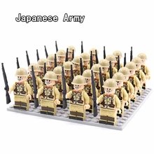  24pcs/lot WW2 Military Soldiers Building Blocks Set Soviet US UK China France Army Figures Bricks Toys For Boys Christmas Gifts 