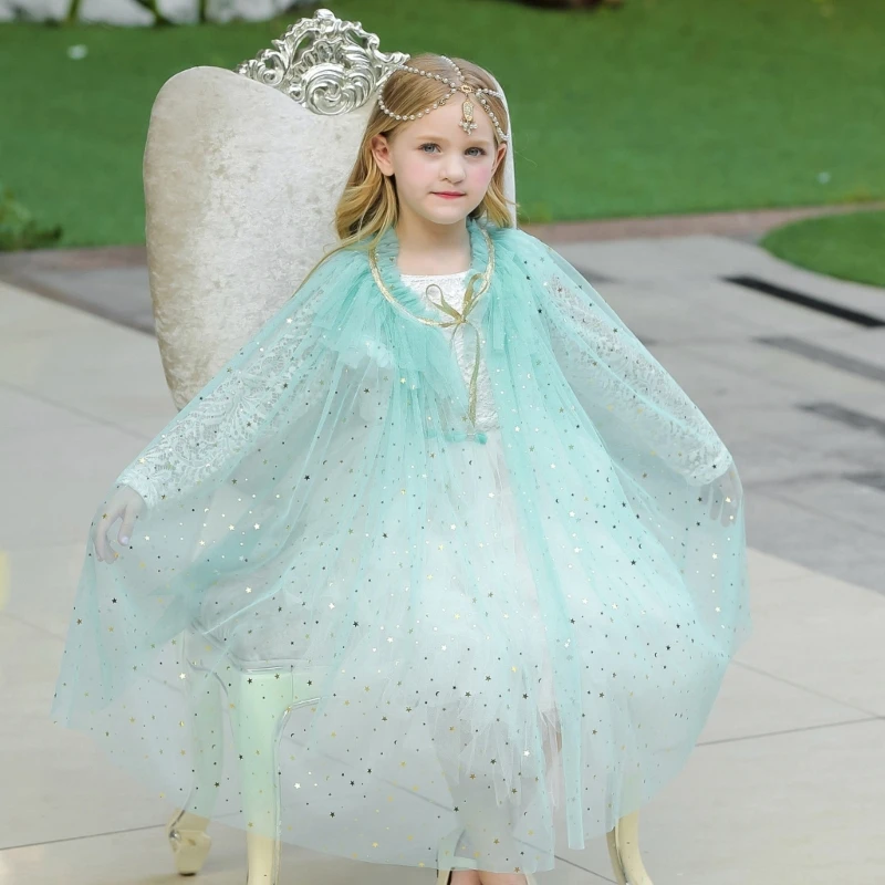 Princess Cloak Girl Princess Cape Cloak Robe Fairy Cape Fairy Clock Kids Costume cosplay costume