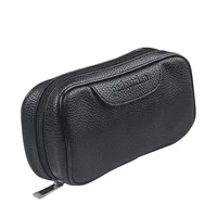 Pipe Bag Cigarette Holder Smoking Paper Holder Case Wallet Bag Holds 2 Pipes Portable Leather Smoking tobacco pipe 1