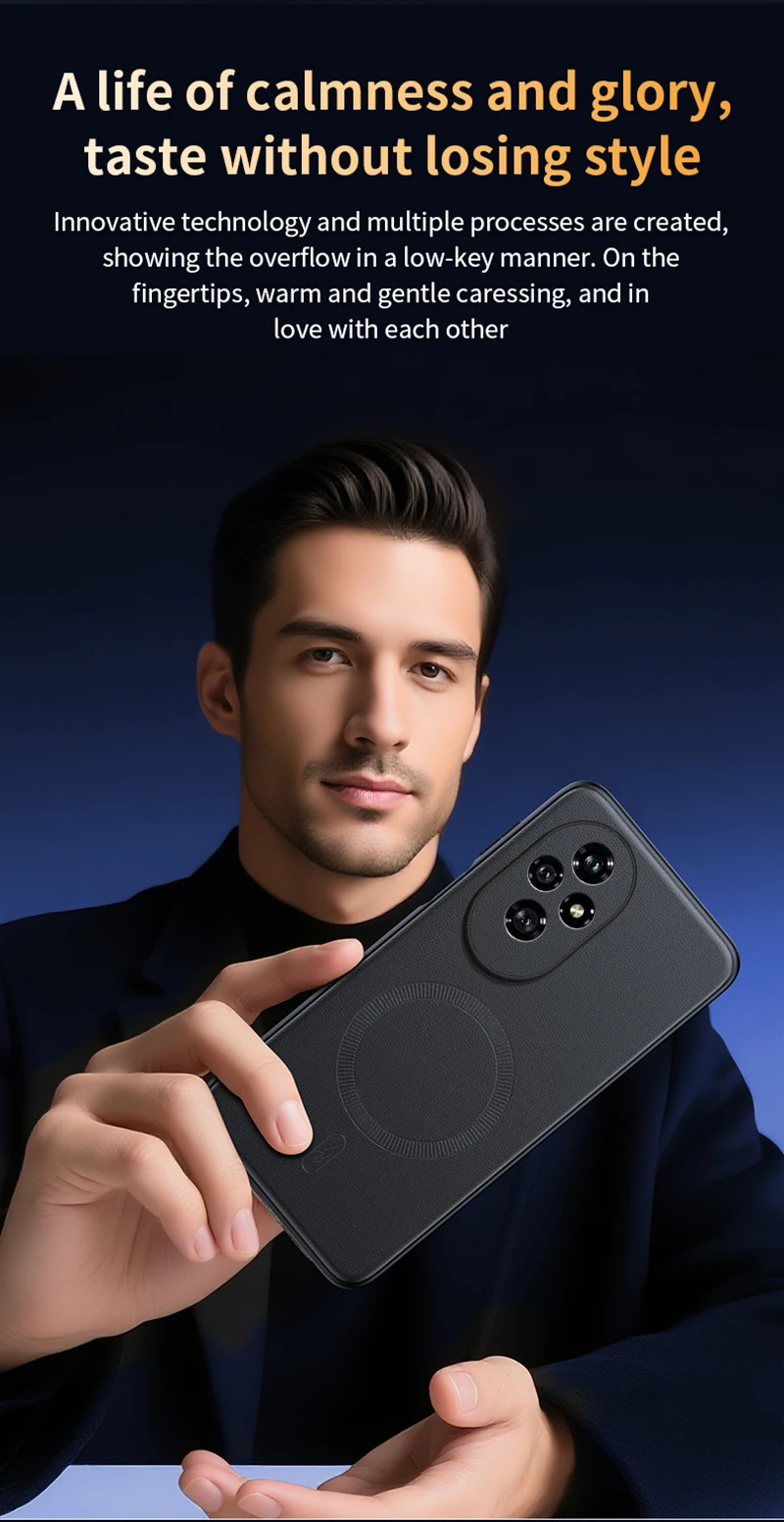 Für Honor 200 Fall Magnetische Leder Schild Abdeckung Für Honor 200 Hohe Qualität Anti-Fingerprint Nicht-Slip PC + TPU – Detail 12