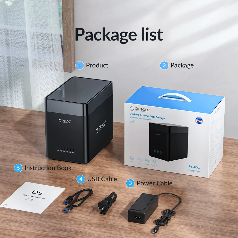 ORICO 外付けハードドライブエンクロージャー 5ベイ 3559C3 【公式通販】