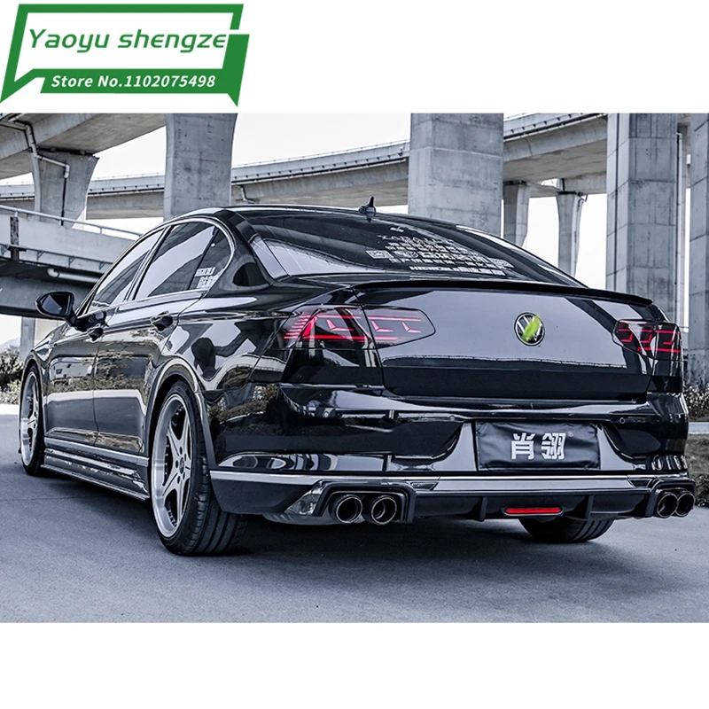 Auto Achter Spoiler voor VW Passat Sedan B8 B7 B6 B5 B4 / CC Coupe, Bumper Dak Achterruit Top Wing Lip Spoiler,Gloss Black