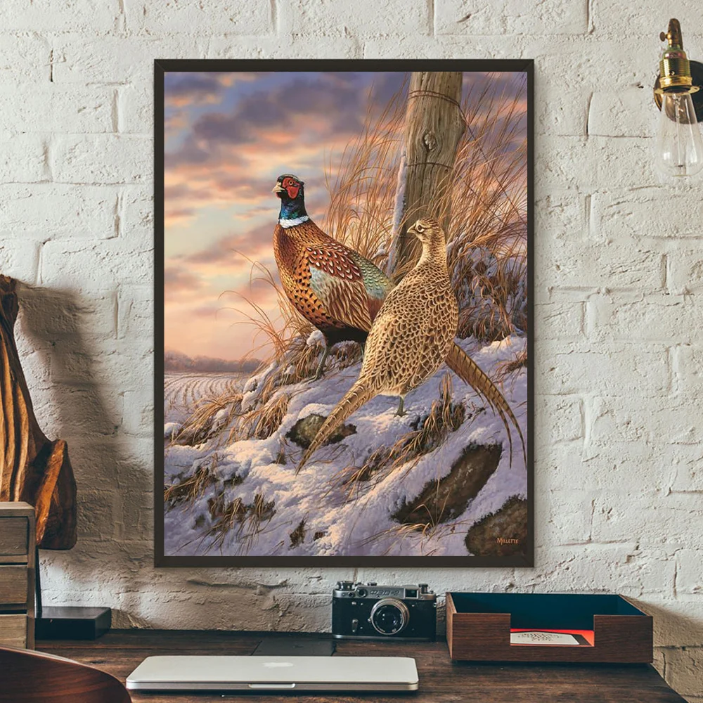 Acheter Peinture Diamant Thème Cerf Dans La Forêt Naturelle, Broderie Complète 5D, Mosaïque Ronde, Animal, Point De Croix