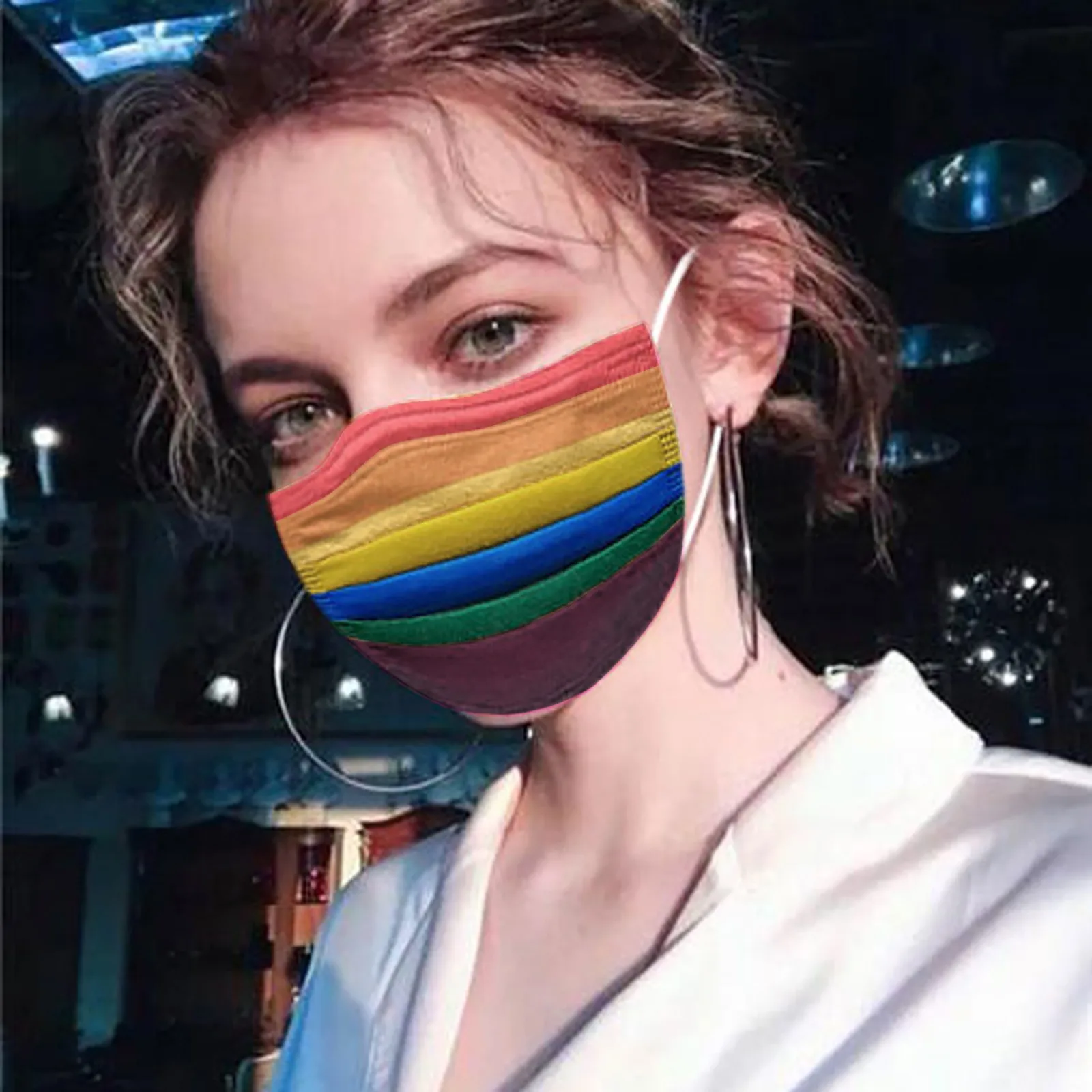 Disposable Safety Face Mask Personal Breathable Facial Mask 3Ply Ear Loop Outdoor Dust-Proof Face Protective Disposable