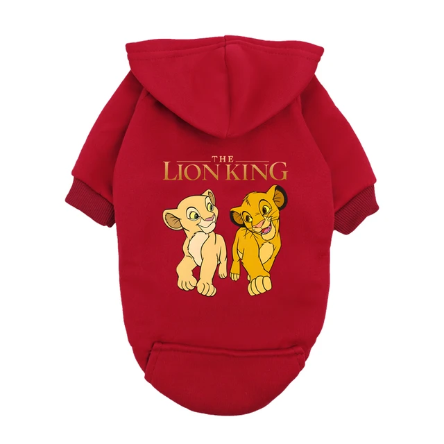 Lion King Dog Hoodie - Cute Simba Nala Puppy Sweater for Small Breed Dogs - Blue Fleece Pet Clothes Outfit 5