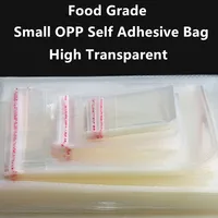 500Pcs High Transparent Small Self Adhesive Seal OPP Bags,All Clear Plastic Gift Jewelry Packaging Self-sealing Candy Poly Pouch 1