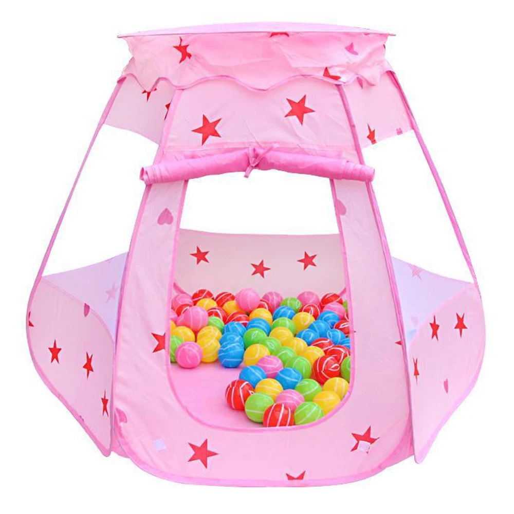 Princess Playtent Toy Baby Ball Pit Kids Pop Up Play Tent for Girls Pink Toys for Children Indoor & Outdoor Playhouse 2
