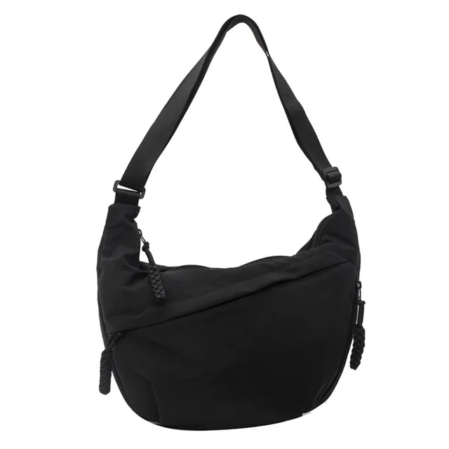 Sac à Main Croissant En Nylon Pour Femme - 30x38x10 Cm | Imperméable, Léger, Bandoulière Réglable | Idéal Quotidien