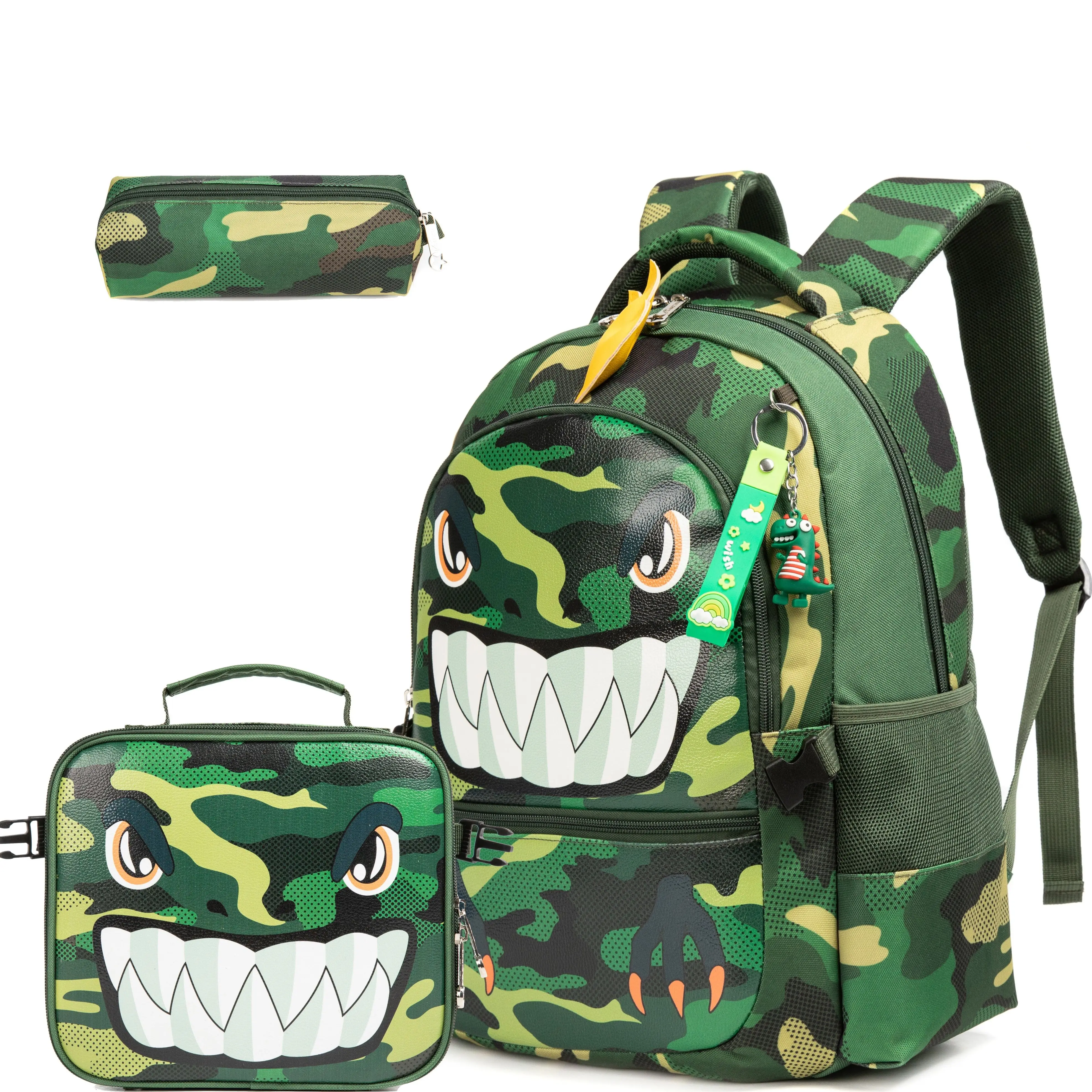 حقائب ظهر مدرسية للبنات مع صندوق غداء، مجموعة حقائ...