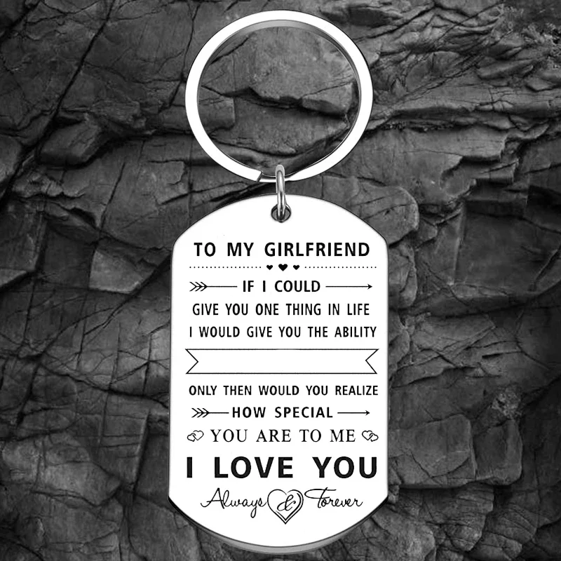 

I Love You Girlfriend Gift Keychain Women Men Anniversary Birthday Key Rings Couple Boyfriend Husband Gifts