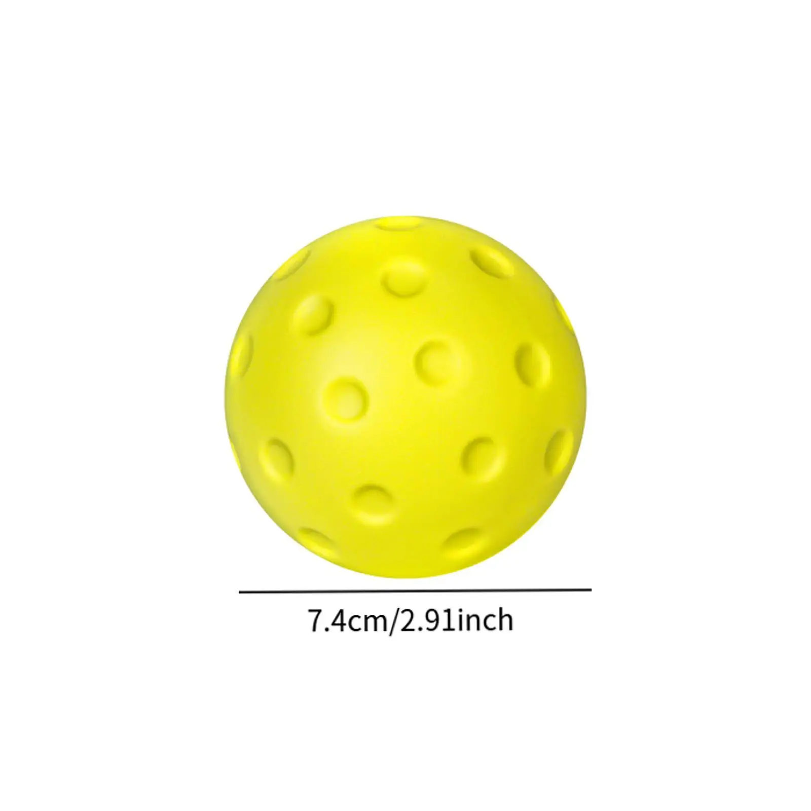 10x Pickleball Ball 74mm Flexible Indoor Practice Ball Training Outdoor