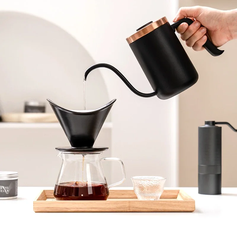 One Stop Shopping V60 Coffee Kit Barista Tools Manual Grinder Pour over  Kettle Coffee Maker with Luxury Suitcase