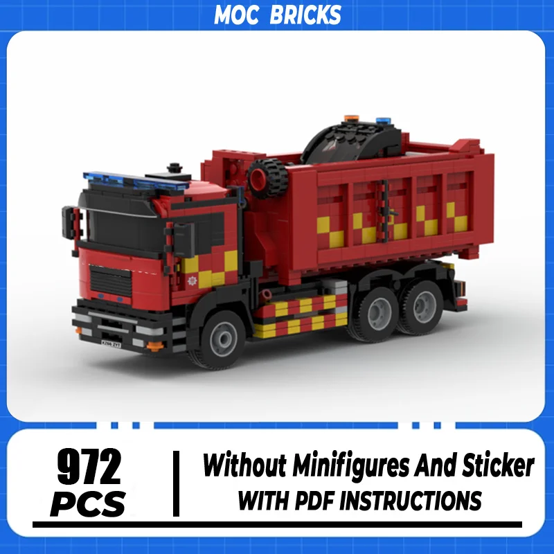 

London Fire Brigade Car Series Moc Building Blocks Prime Mover Bobcat Technology Brick Brand-name Vehicle DIY Toy For