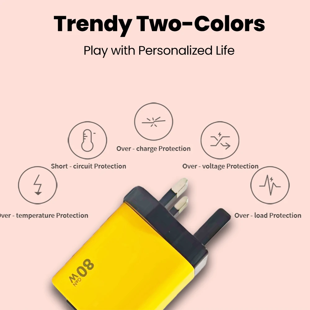 80W Super Fast Charge Type C USB Phone Charger with Telescopic USB C Cable for Iphone 16 15 Samsung Laptop with Light New AONEZ