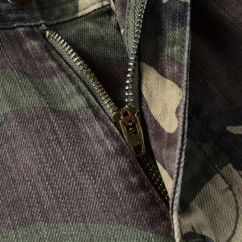 Fashion Designer Men Jeans Camo Elastic Slim Vintage Jeans Men Trousers Zipper Pocket Patched Hip Hop Biker Pants