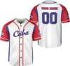 Custom Cuba Olive Army FLAG 3D Print Mesh Fiber Baseball Jersey Shirt Top Tee Men Streetwear Short Sleeve Sport 1
