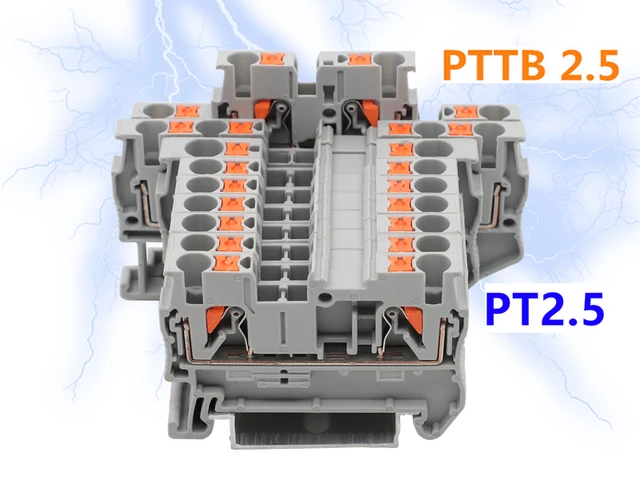 Kit Morsettiere Guida DIN PT-2.5 - Set Completo Per Impianti Elettrici