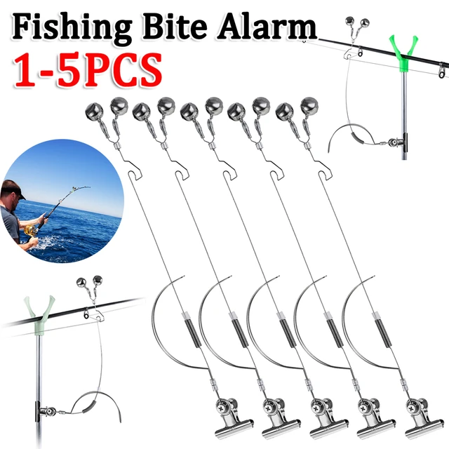 Stainless Steel Fishing Rod Bait Alarm Fishing Bell Bite Alarm Adjustable  Carp Tackle Anti-corrosion Anti-rust Fishing Equipment