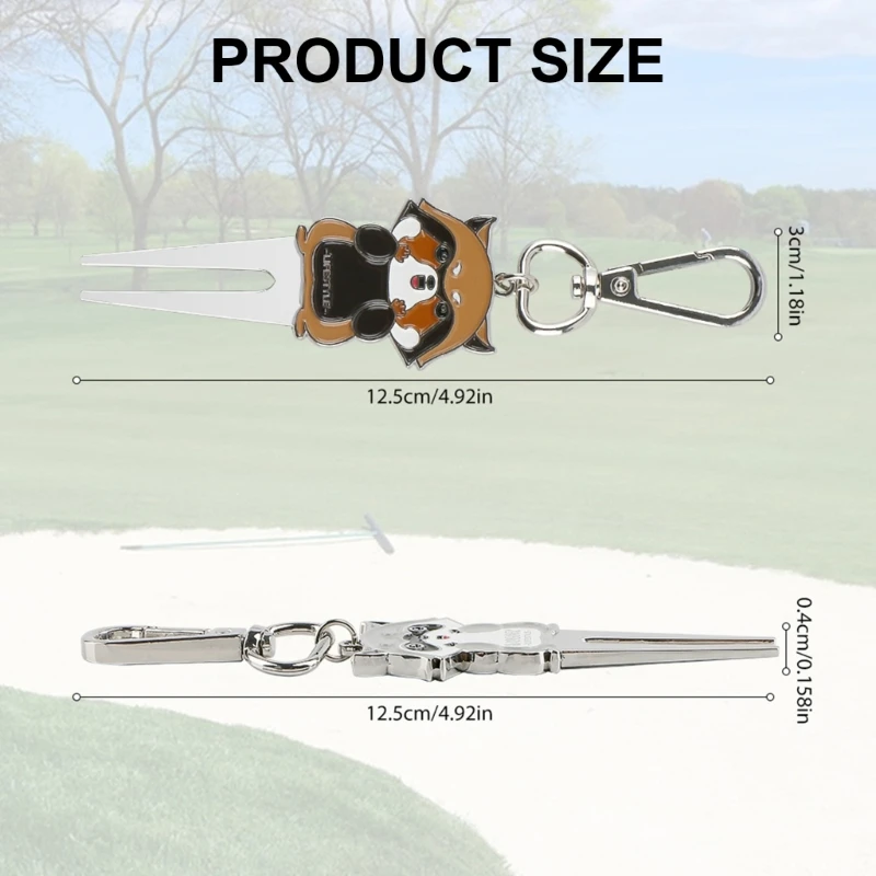 Alloy Golf Putting Green Fork Balls Marker Fairway Repair Fork Golf Divot Repair Tool Gifts Men and Women
