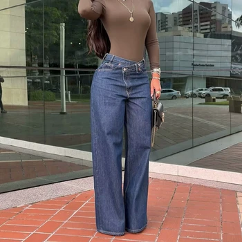 Women High Waist Wide Leg Jeans 1