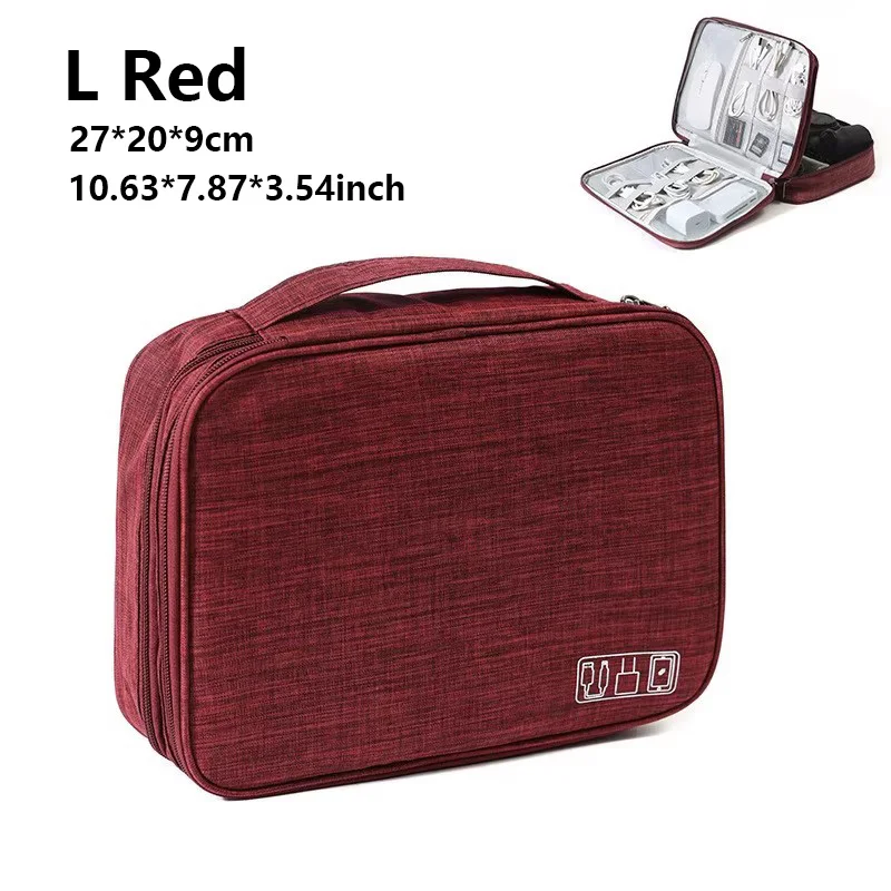Waterproof Portable Travel Cable and Electronics Organizer Bag
