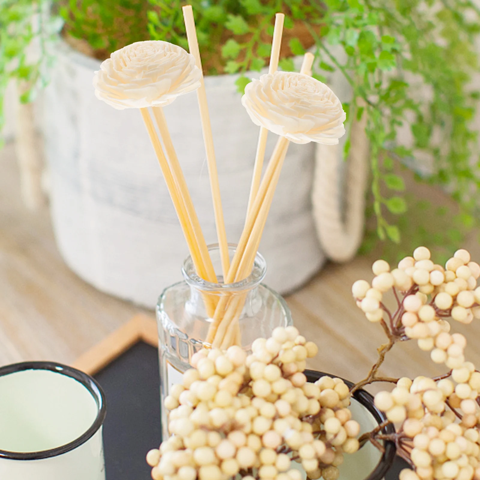 3 قطعة لا لهب القصب الناشر المجففة زهرة ديكور المنزل الروائح ملحق للعطور الطب المذيبات تخزين الروطان