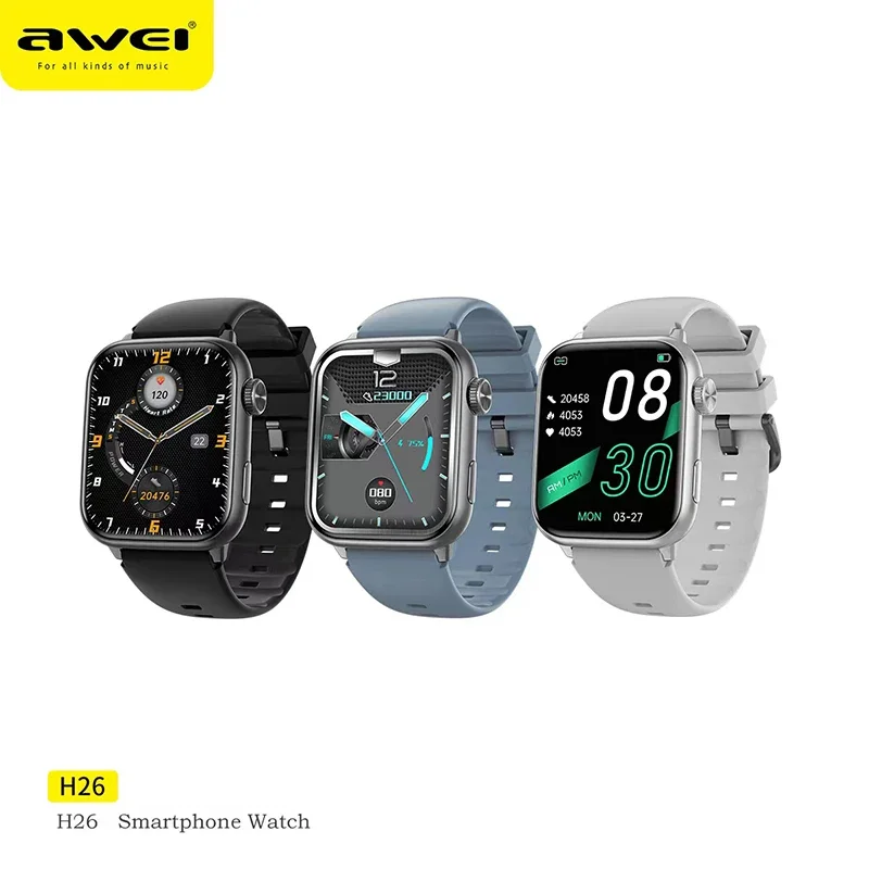 Awei H26 Smart Watch Men Answer Call Fitness Sport