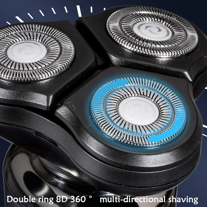 3in1 Rechargeable Electric Shaver for Men Trimmer Razor Waterproof Wet & Dry Battery Rotary Electric Shavers Machine shaving