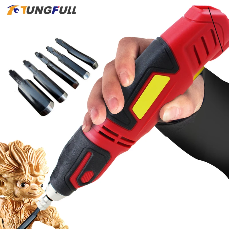 Electric Carving Knife Chisel for Wood DIY Woodworking Electric Wood Carving Pen For Root