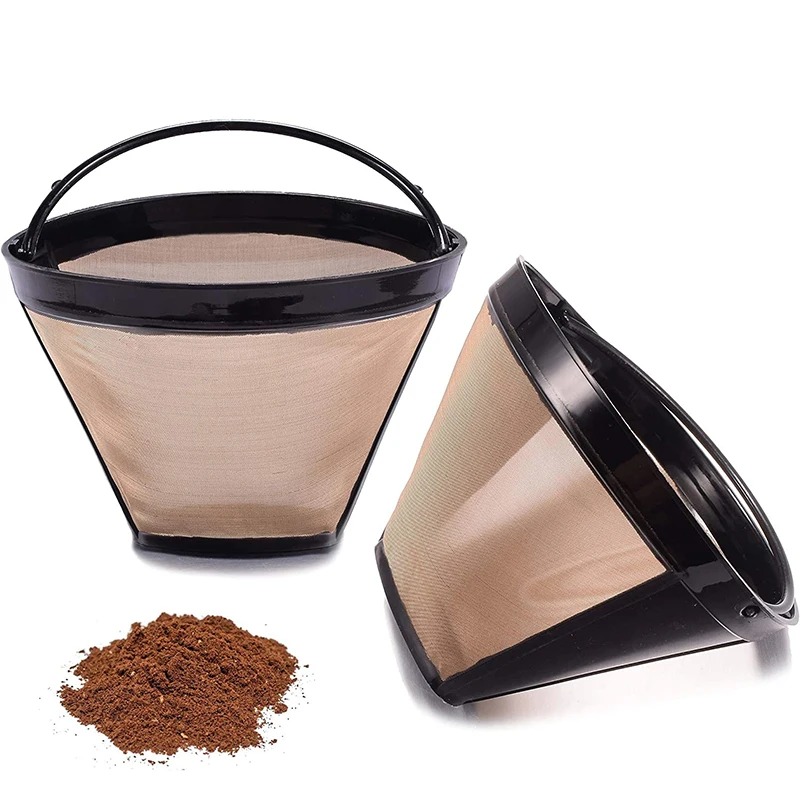 Filtro Caffè Permanente Riutilizzabile Per Macchina Da Caffè (2 Pezzi) - Adatto A Filtri Ninja E Modelli Da 8-12 Tazze, In Acciaio - 5