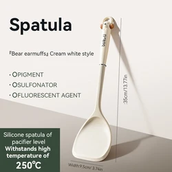 Deluxe Heat - Resistant Silicone Kitchen Utensil Set - 3 - Piece Non - Stick Cooking Tools (Spatula)