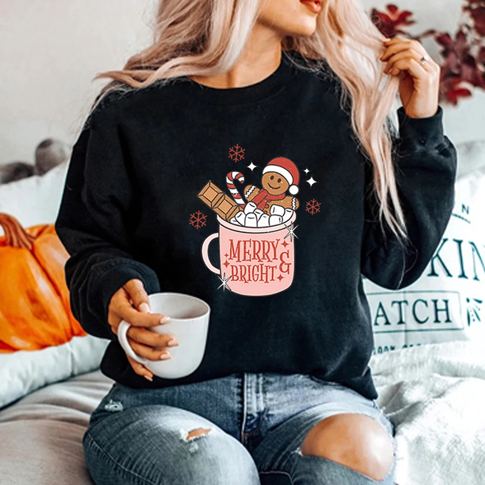 Felpa Con Cappuccio In Pile Con Stampa Natalizia, Maniche Lunghe - Foto 5