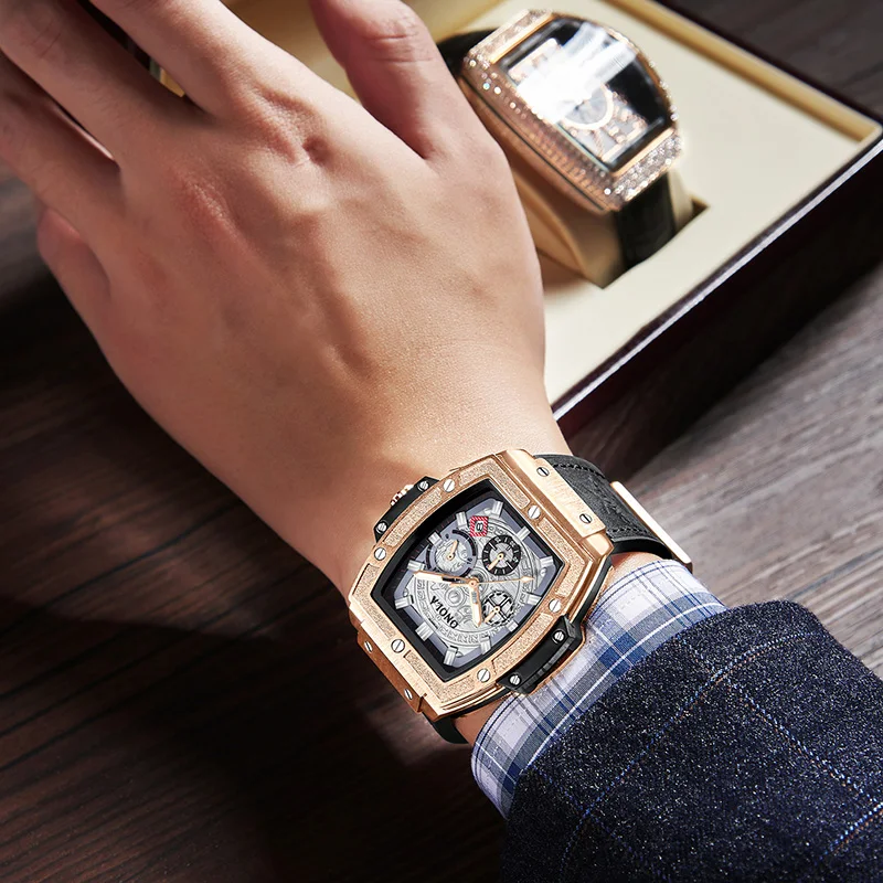 ONOLA New Men watches Fashion Leisure Business Watch For Men Chronograph Calendar Sports Waterproof Quartz Watches