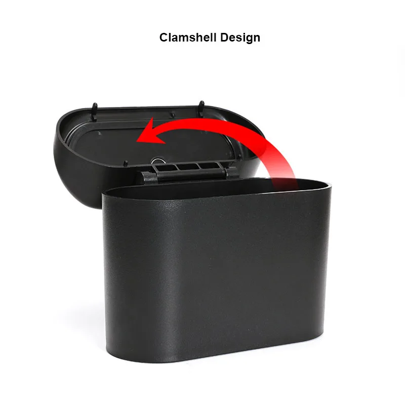 Car Trash Bin Hanging Vehicle Garbage Dust Case Storage Box Abs Square Pressing Type Trash Can Auto Interior Car Accessories