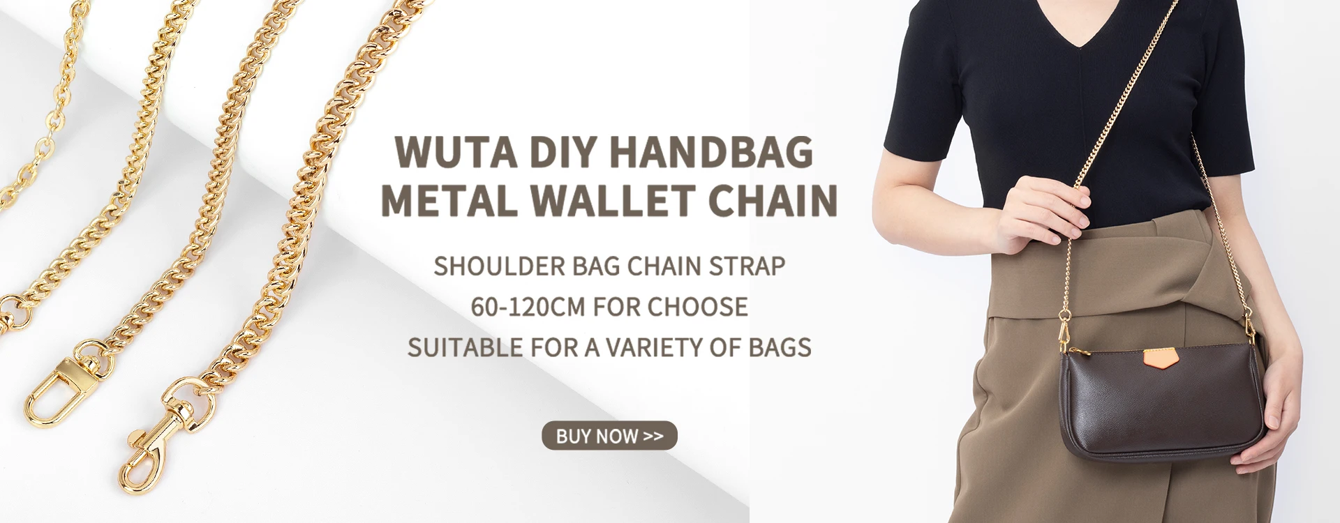 WUTA Bag Chain Extender for LV COACH Bags Strap Extension Purse Pearl Chain  Underarm Diagonal Handbag Belt Bag Accessories - AliExpress