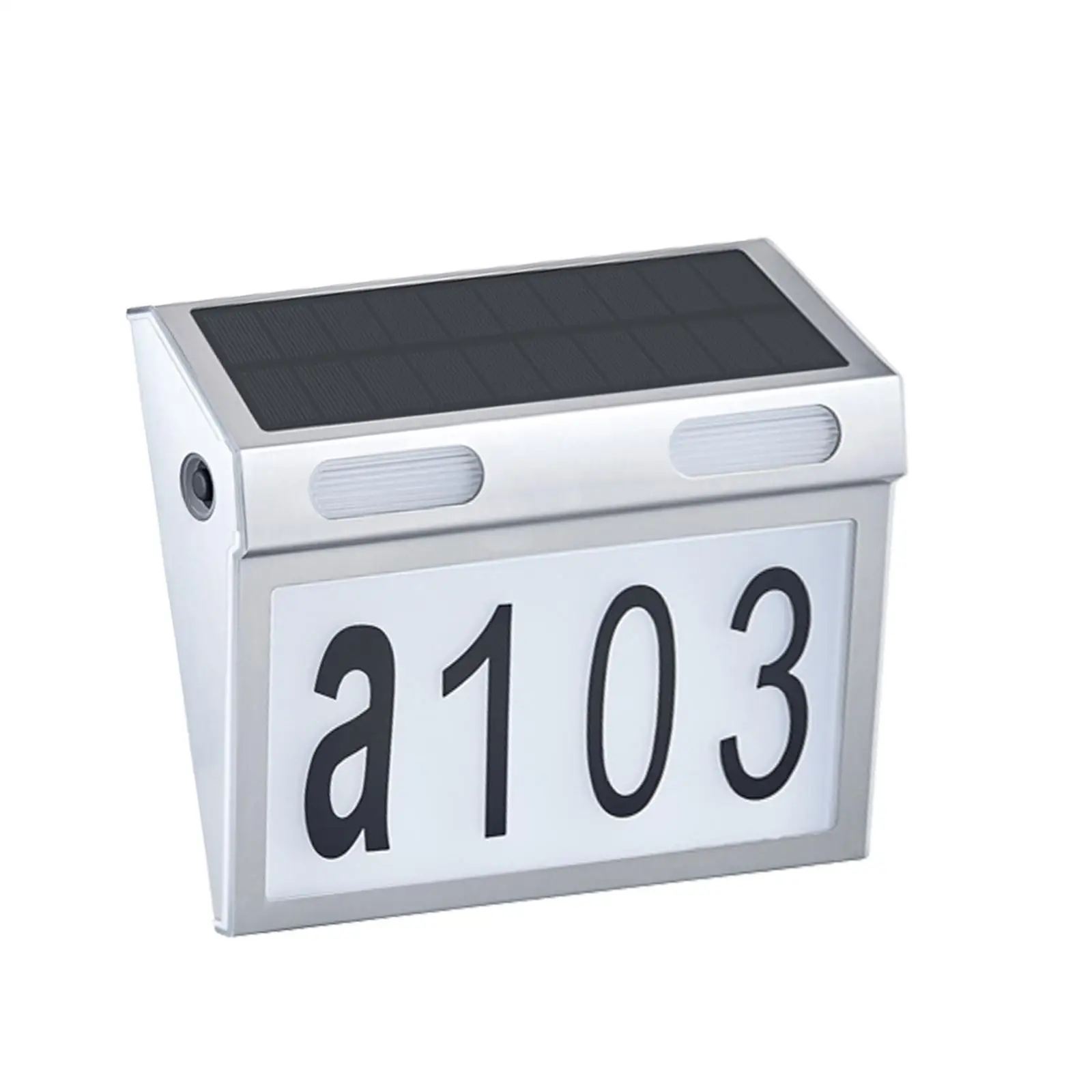 Solar House Number Sign Solar Powered Wall Mounted Waterproof Lights Lighted Numbers for Yard Outside Driveway Decoration