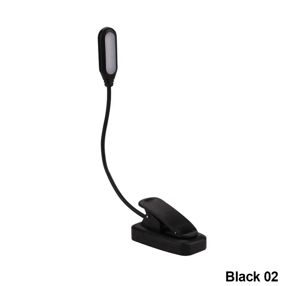 Portable LED Book Light with Flexible Clip - White Daylight Reading Lamp