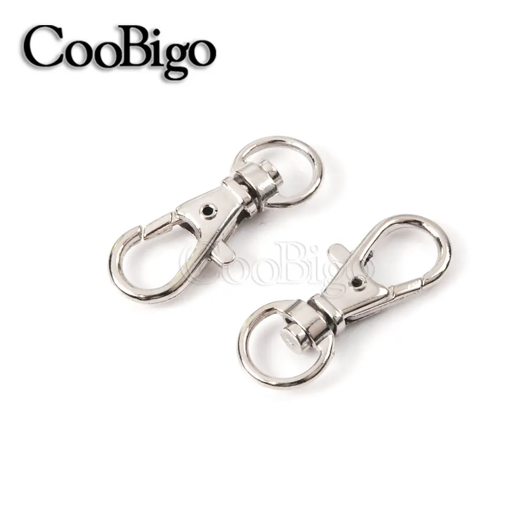 Metal Snap Hook 5/16"-1-1/4" Swivel Lobster Clasp Clip Carabiner for Keychain Key Fob Chain Ring Bag Hardware
