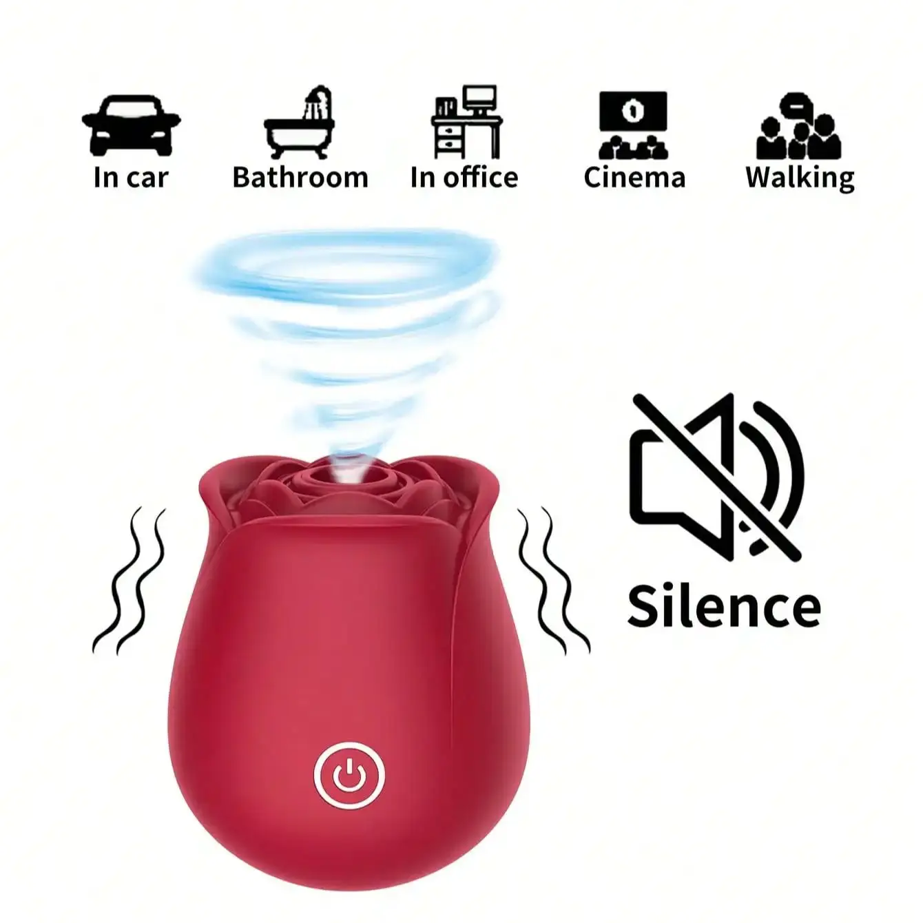 Female Sex Toy Powerful Gentle Sucking-Rose Vibrator Toy for Women Vacuum Stimulator Oral Nipple Clit Sucker