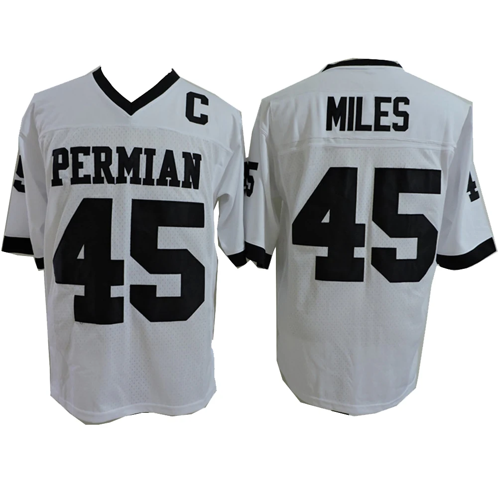 Bg American Football Jersey Permian 45 Miles Jerseys Embroidery Sewing Outdoor Sportswear Hip