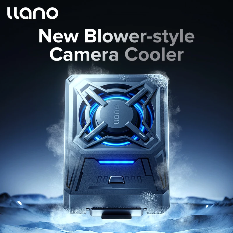Ventilador de resfriamento de câmera de alta velocidade llano para câmeras DSLR montagem ajustável, dissipação de calor inteligente para Sony, Canon, Nikon