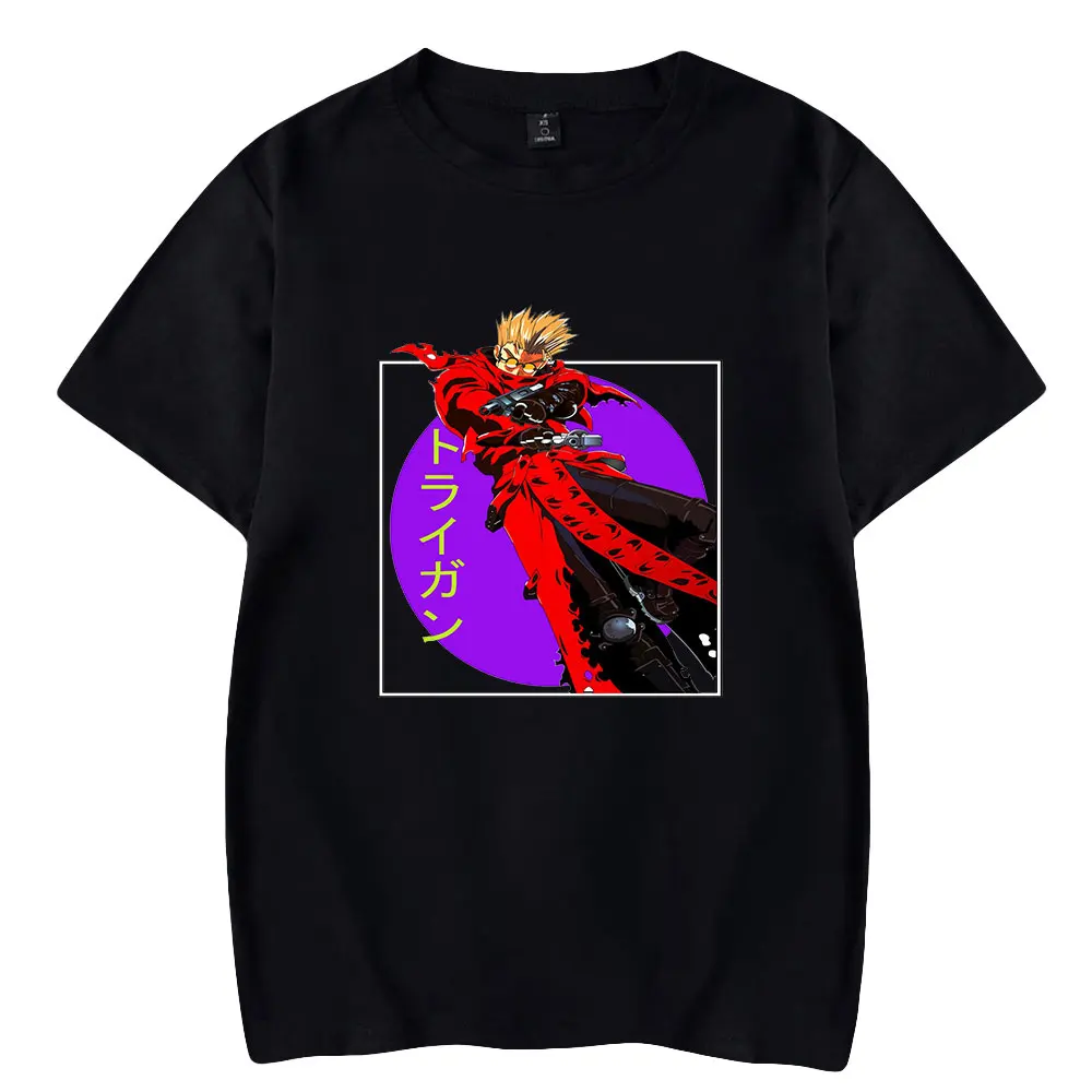 

Футболка Trigun Stampede с рисунком аниме, женская и мужская футболка с круглым вырезом и коротким рукавом, 2023, Японская уличная одежда в стиле Харадзюку С мангой, одежда унисекс