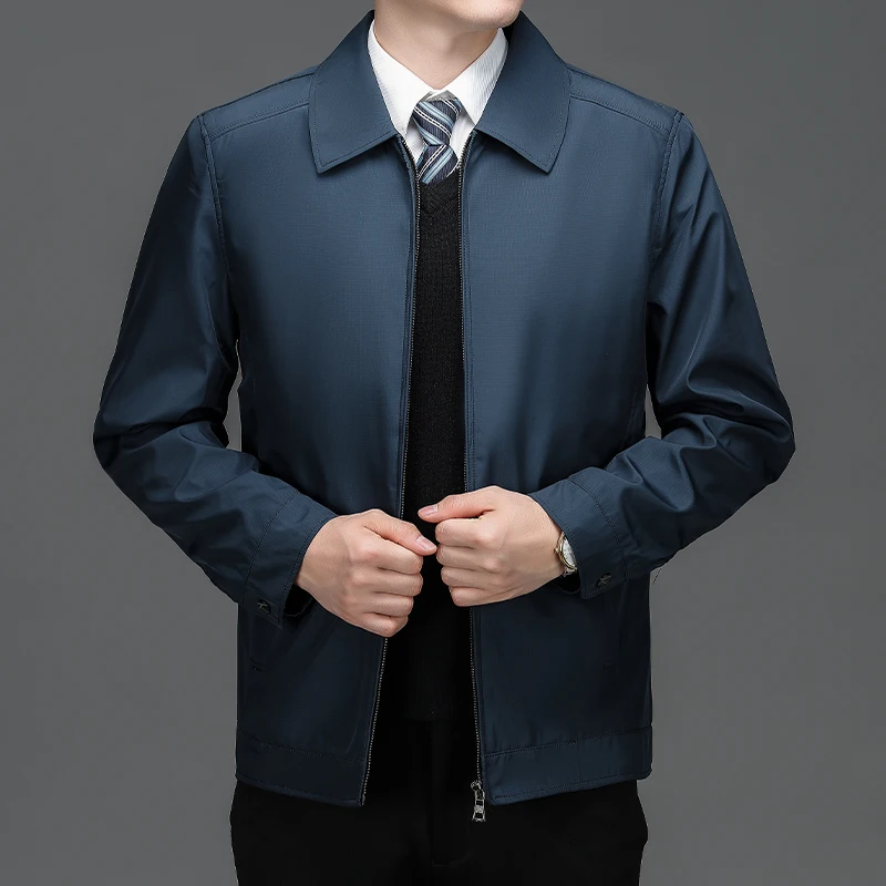 High Quality Fashion Spring Men Business Slim 2024 Men Autumn Jacket Slim Fit Hombre Solid Color Jacket Casual Jackets