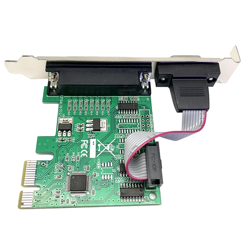 

RS232 Serial Port Expansion Card PCIE To Com+LTP LTP To PCI-E PCI Express Card Adapter Converter