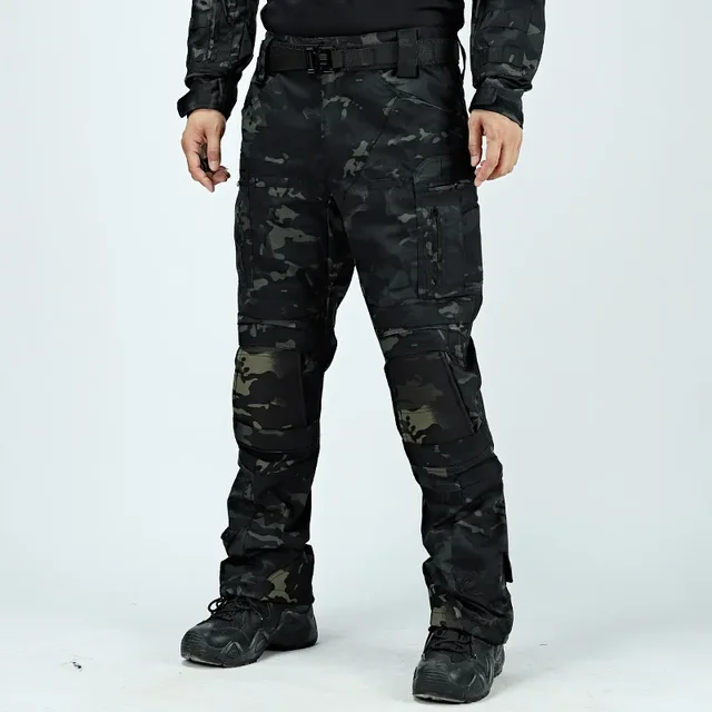 P40 Waterproof Tactical Cargo Pants Men Resistant Multiple Pockets Combat Training Trousers Outdoor Camouflage Paintball Pants 2