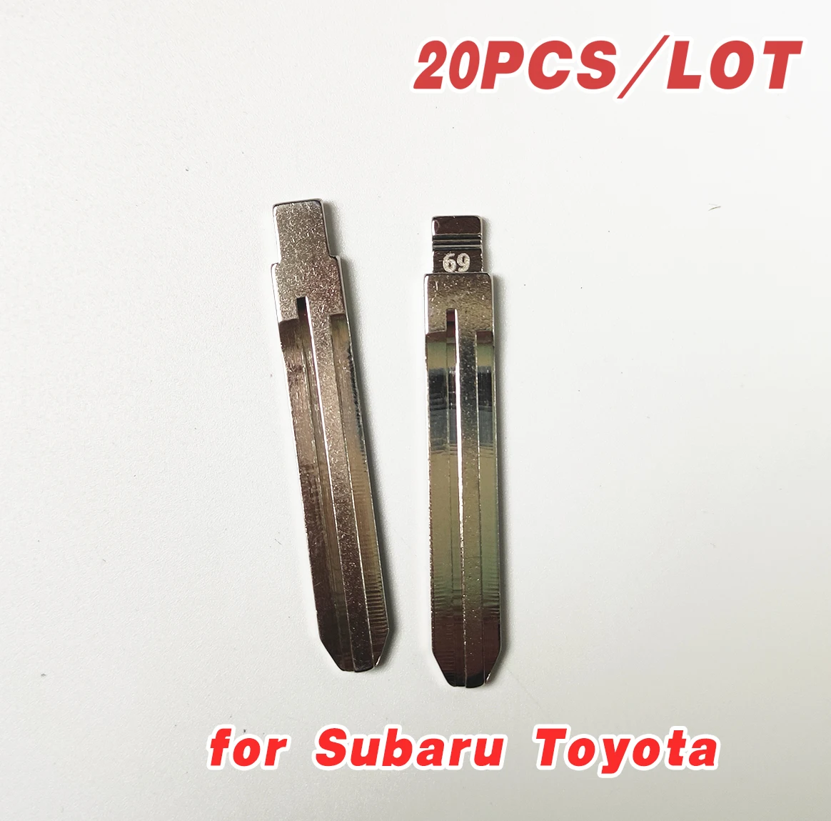 10pcs 20pcs  69# TOY43R Metal Uncut Blank Flip Remote Key Blade For Subaru greatwall Toyota for keydiy KD xhorse VVDI JMD 10pcs 77 blade uncut metal blank car key for kd x2 kd900 vvdi remote blade lishi toy48 for hyundai ix35lexus toyota new subaru