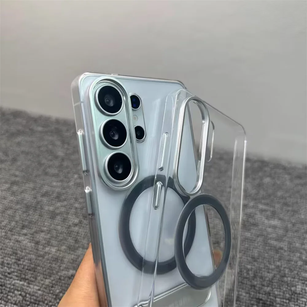 Magnetic Clear Transparent Hard Phone Case