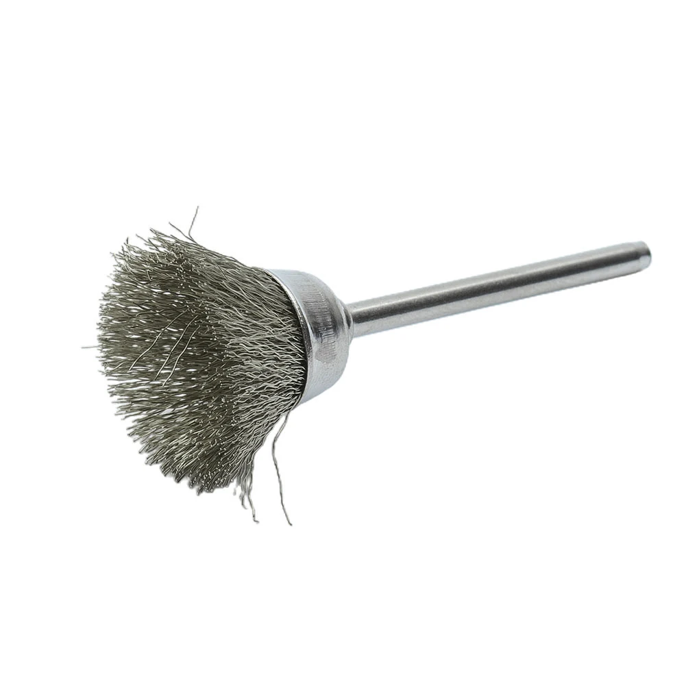 

12 Pcs Drill Brushes Copper Wire Brush Mini Brush Bowl Straight T-shaped Round Shank For Metal Polishing Grinding Rotary Tools