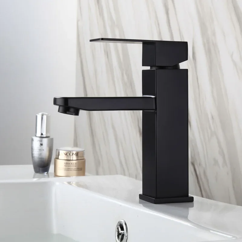 

Black Baking Varnish Basin Sink Bathroom Faucet Deck Mounted Hot Cold Water Basin Mixer Taps Lavatory Sink Tap Crane