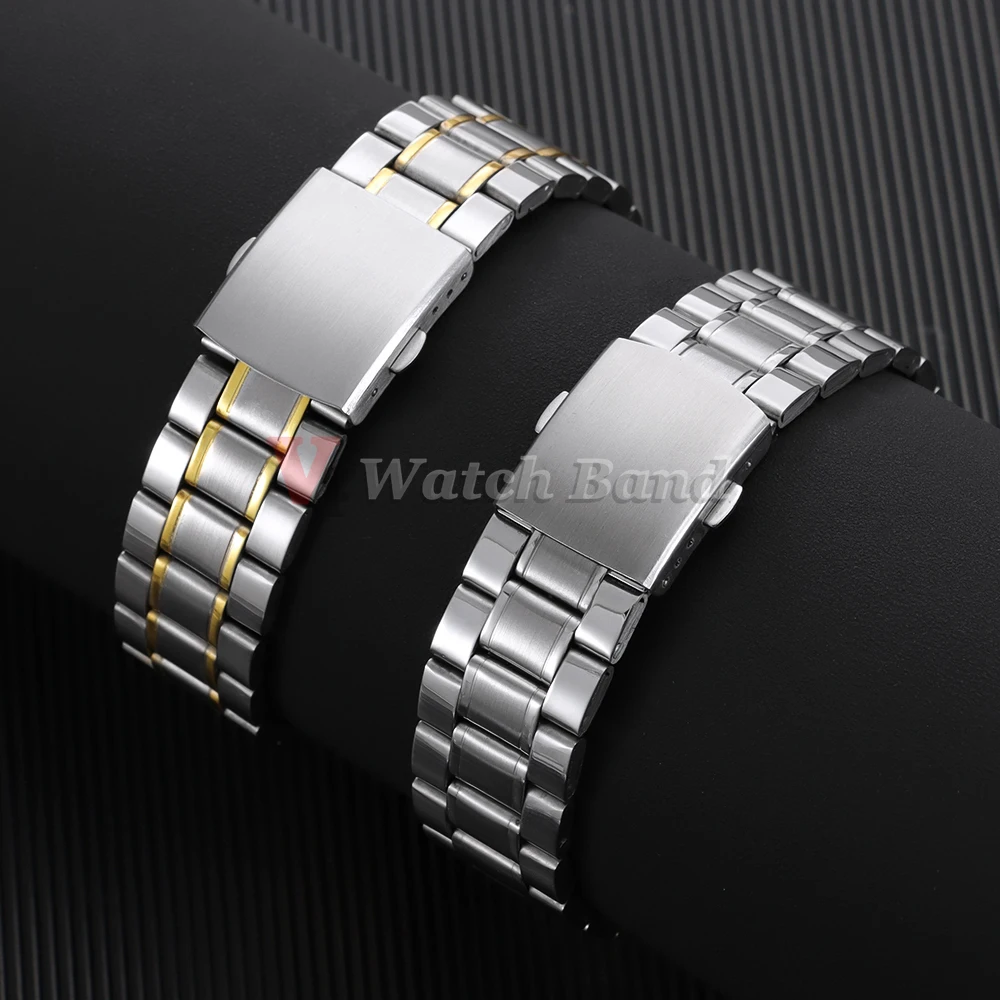 Elegant Metal Wristband Bracelet for Women and Men - Silver & Gold Finish